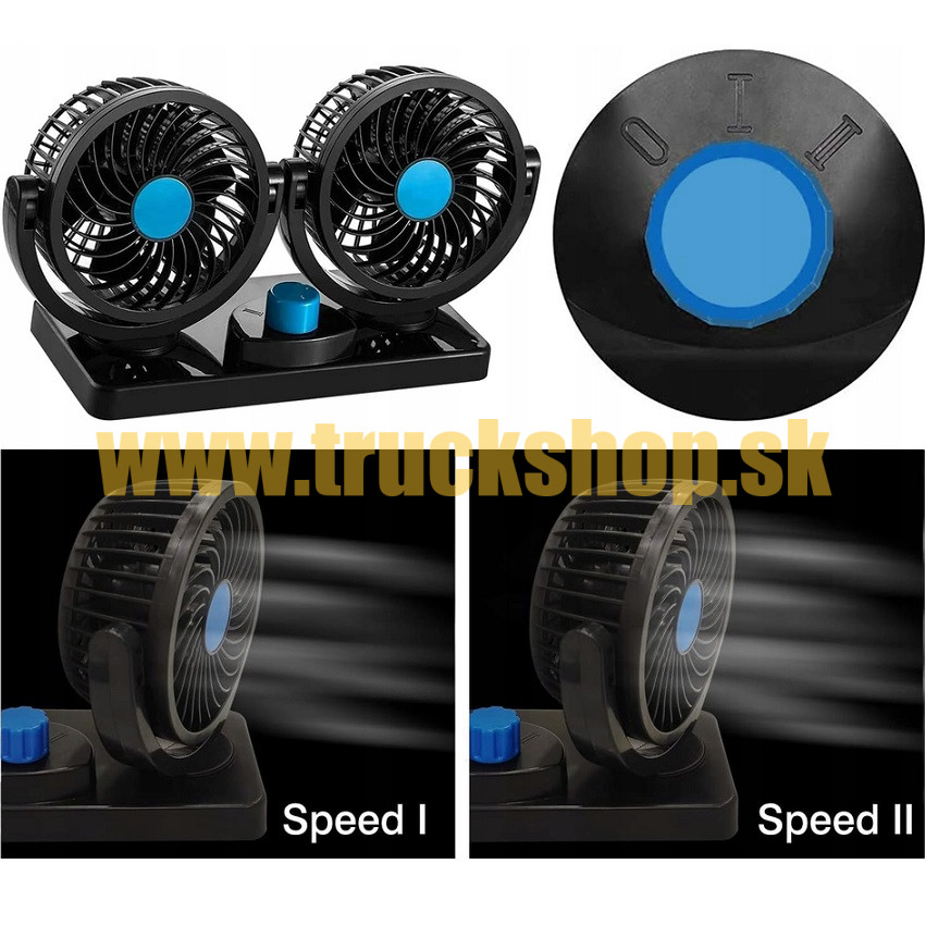 VENTILÁTOR DO AUTA 360° DVOJITÝ OTOČNÝ.1