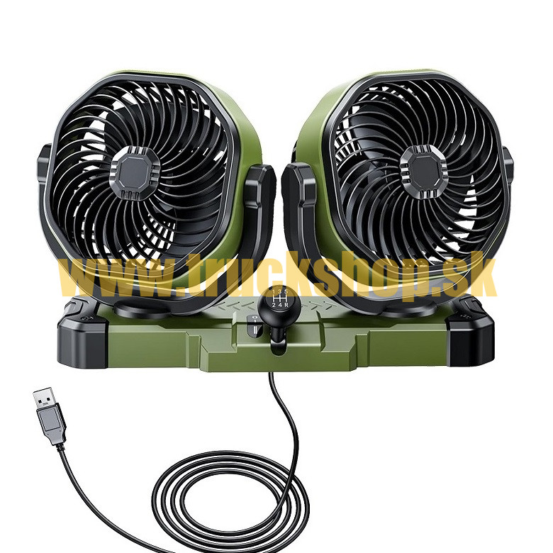 Ventilátor USB dvojitý na podstavci
