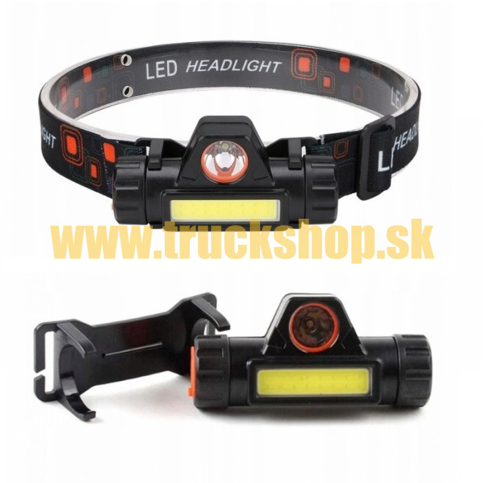 Čelovka LED nabíjateľná+magnet .100+180lm